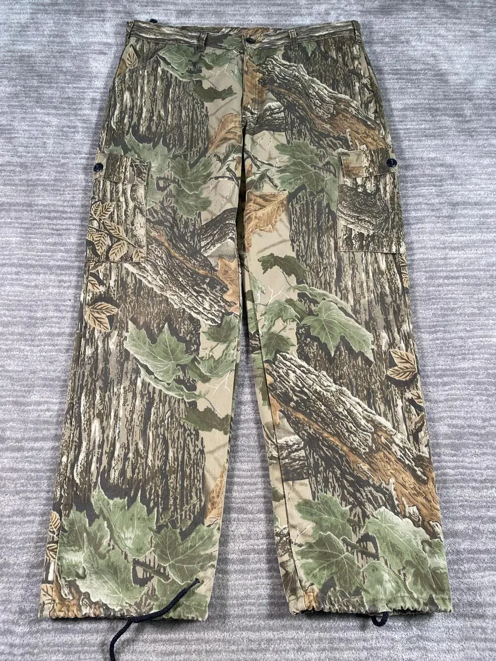 Liberty Pants Mens Large 38x31 Green Camo Cargo Adjustable Waist Hunting USA